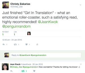 Book Quotes Review: Girl In Translation #2